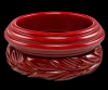 BB101 red wine bakelite bangles